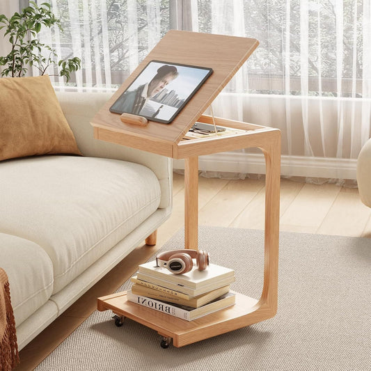 C Shaped End Table for Couch