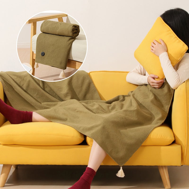 Winter heated shawl - silent and machine washable