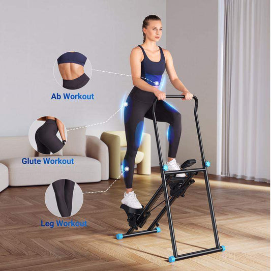 Advanced Vertical Climber – Folds up neatly to fit any room.