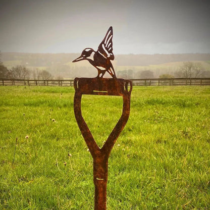 Fork Shovel Spade Animal Art Metal Garden Stake