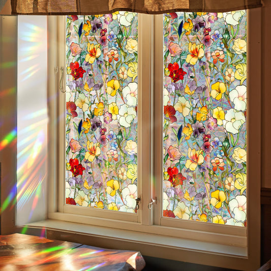 🎄Christmas Sales 49% OFF-Colorful Floral Bouquet Window Sticker