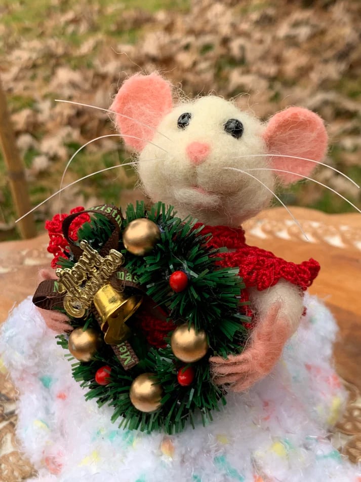 ⏰Limited Edition Hot Sale 50% Off - Handmade Christmas Needle felted Mouse