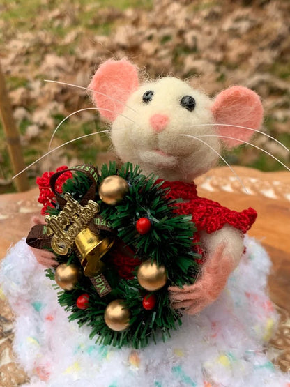 ⏰Limited Edition Hot Sale 50% Off - Handmade Christmas Needle felted Mouse