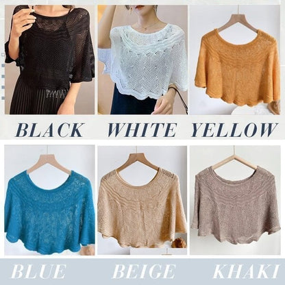 Knitted Sun-proof Shawl 🔥Gift Pearl Clips 1pcs🔥