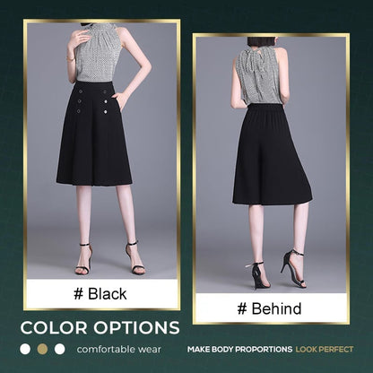 [ Cool and Slim ] Stylish Pleated Wide-leg Pants