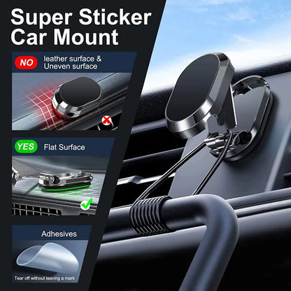 🔥🔥Alloy Folding Magnetic Car Phone Holder