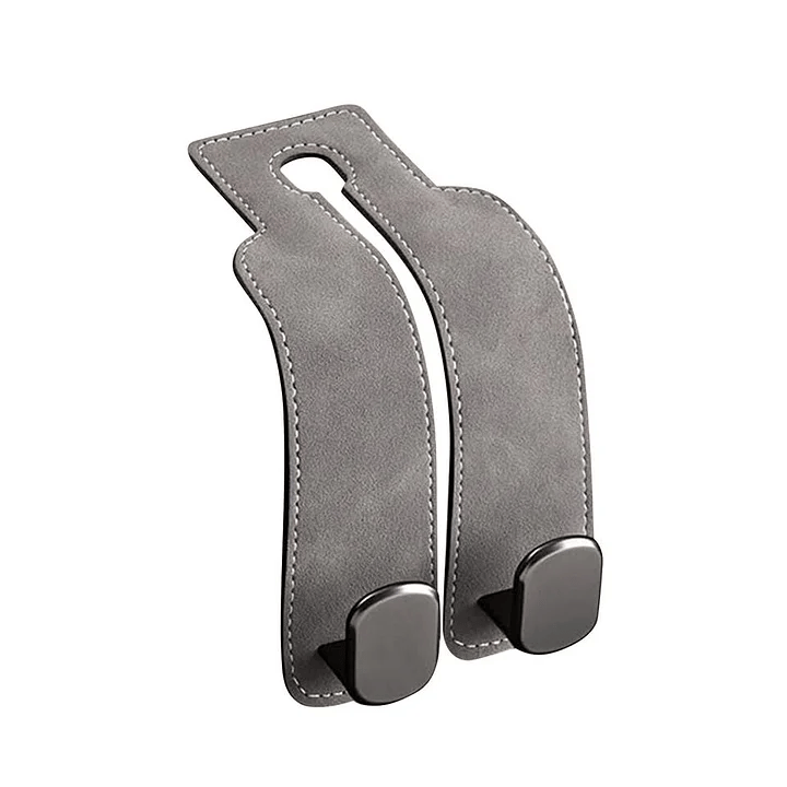 TwinHook Leather Car Headrest Hangers
