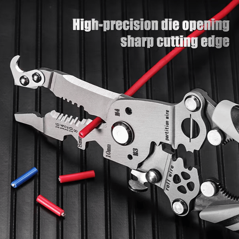 💥2024 New Upgrade💥Multifunctional Folding Wire Stripper-Professional Electrician Tool