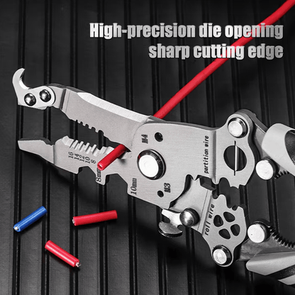 💥2024 New Upgrade💥Multifunctional Folding Wire Stripper-Professional Electrician Tool