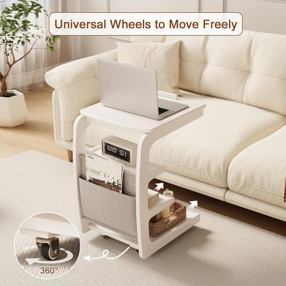 C Shaped End Table for Couch