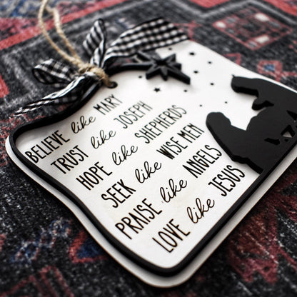 ✝️Handcrafted Christian Manger Scene Christmas Ornament - Inspire Hope and Faith