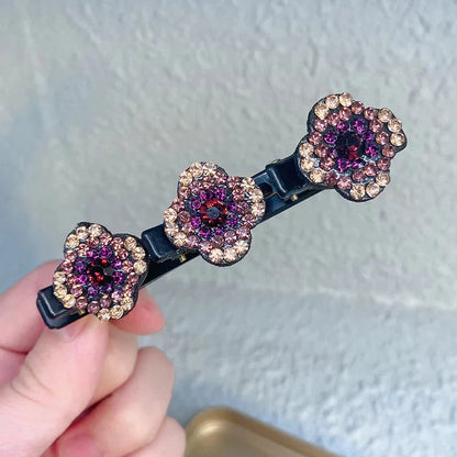✨Sparkling Crystal Stone Braided Hair Clips✨