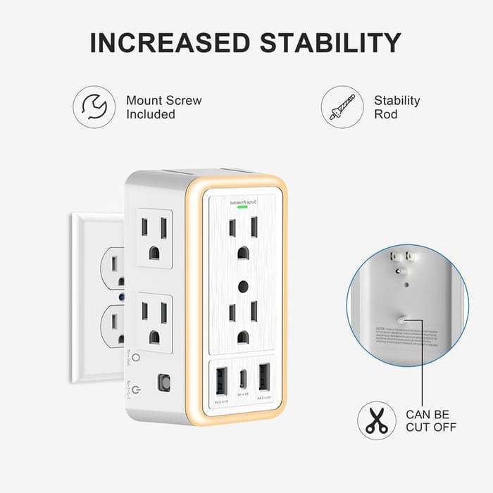 ✨ Multi Plug Outlet Surge Protector