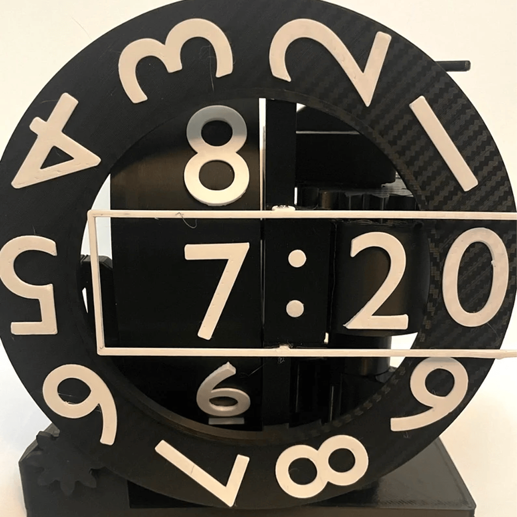 Unique Modern 3D Printed Desktop Triaxial Numechron Clock