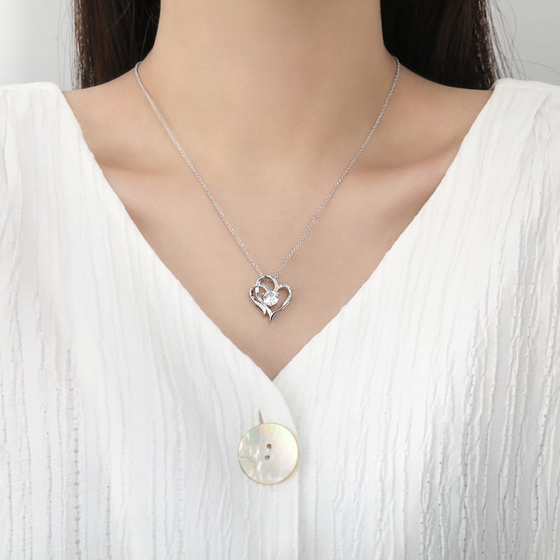 For Daughter - I LOVE YOU Diamond necklace
