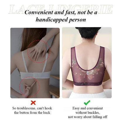 Pointed buttonless comfortable bra