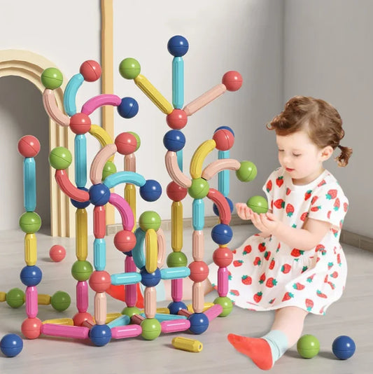 Last Day Special Sale 75% OFF -🔥-Magnetic Balls and Rods Set Educational Magnet Building Blocks