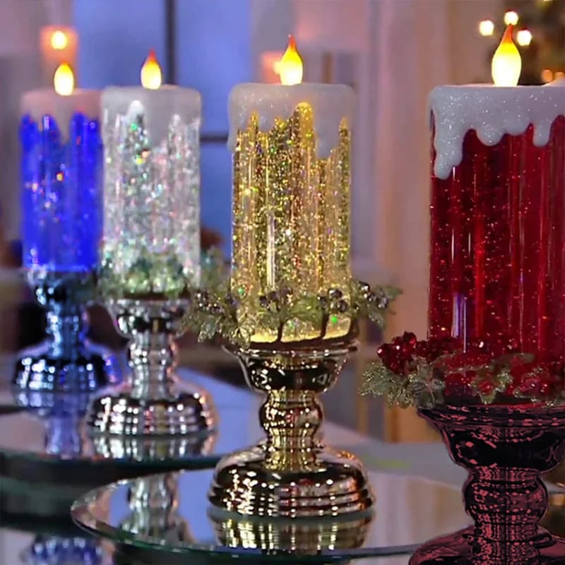 🎄 LED Candles With Pedestal