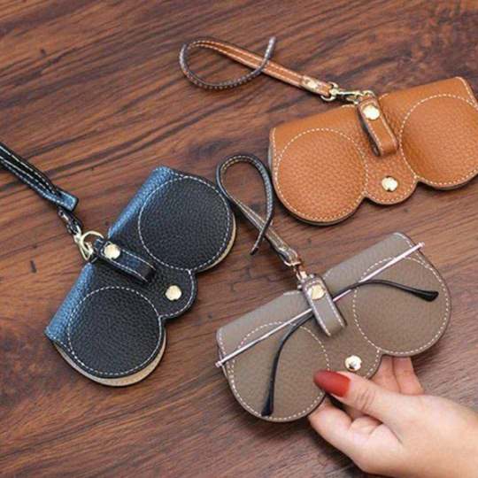 Soft PU Leather Sunglasses Bag