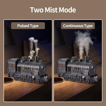 Humidifiers for Bedroom, Cool Quiet Steam Train Looking Mist Air Humidifier Diffuse