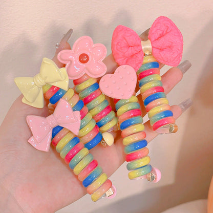 Early Christmas Sale🎄- Colorful Telephone Wire Hair Bands for Kids
