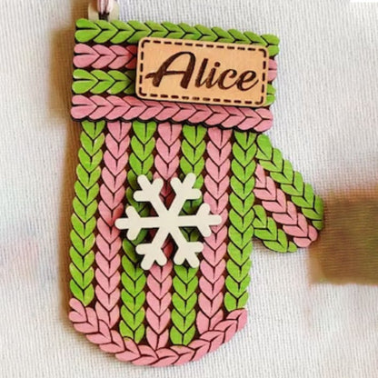 Wooden DIY Knitted Ornaments