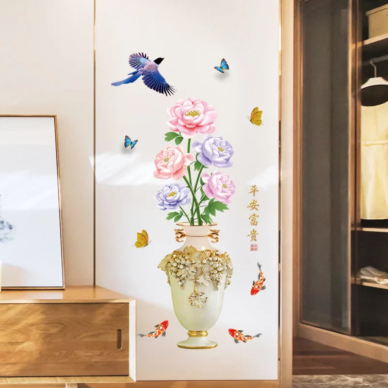 🎉3D Large Vase Wall Sticker