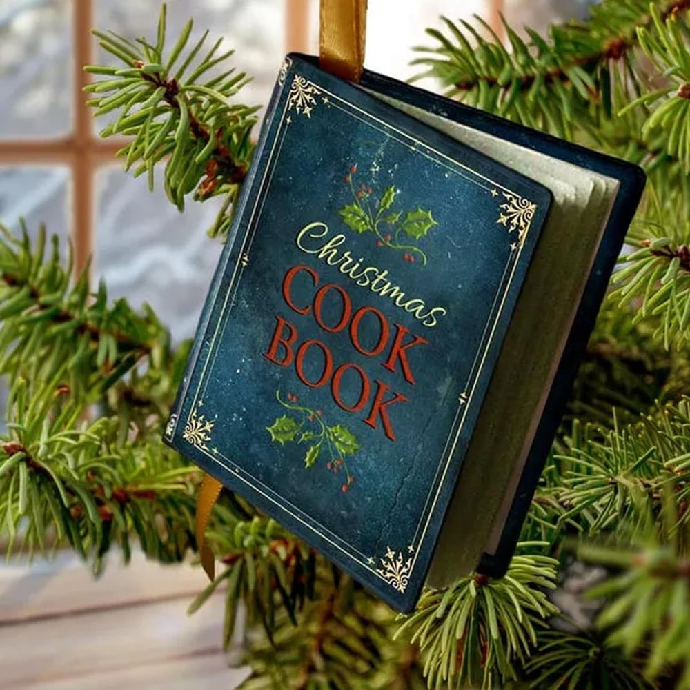 Miniature Cook Book Christmas Decorations