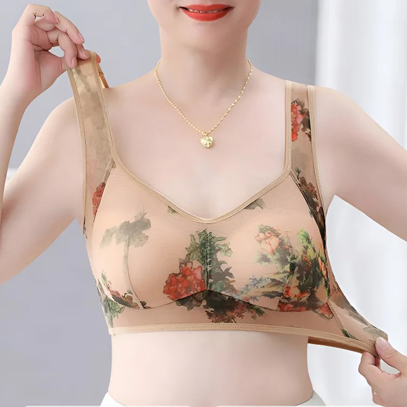 Pointed buttonless comfortable bra