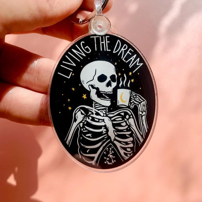 ☠️Funny Motivational Skeleton Keychain