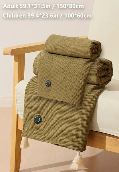 Winter heated shawl - silent and machine washable