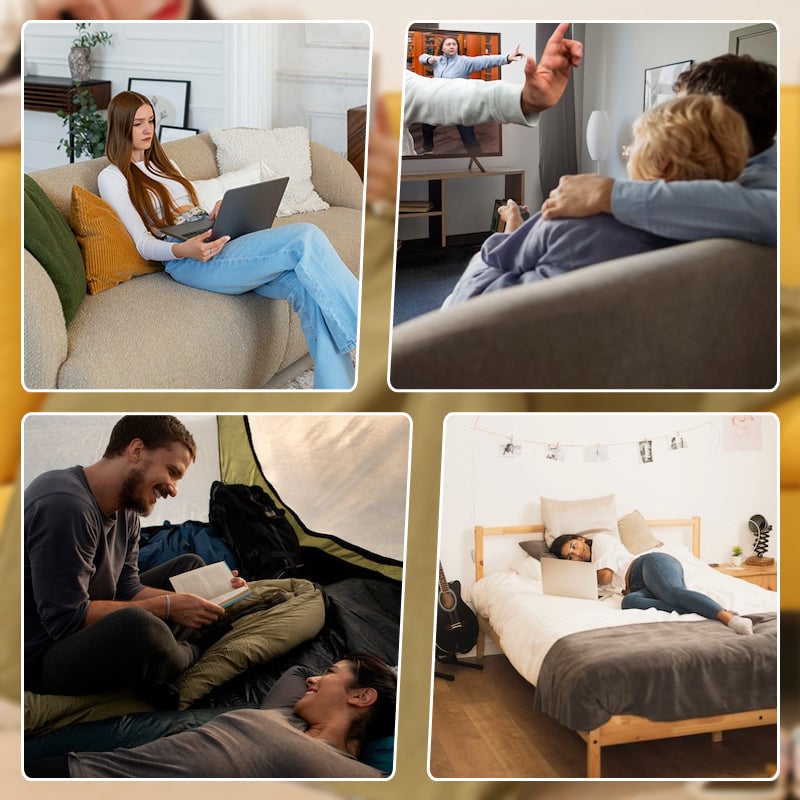 Winter heated shawl - silent and machine washable