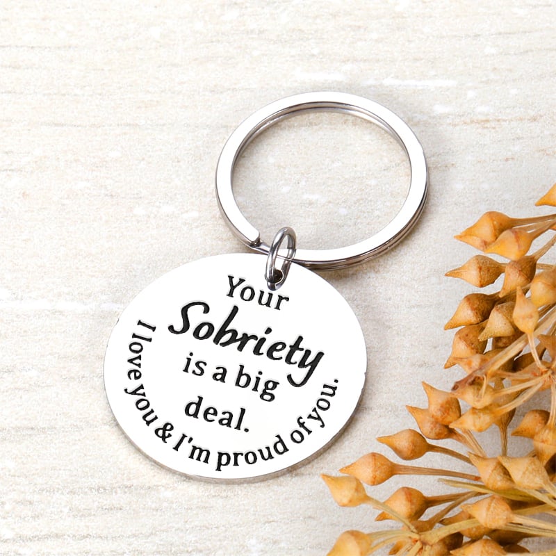 ❤️Sobriety Recovery Gifts Inspirational Keychain