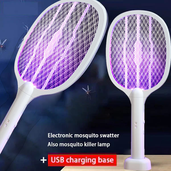 2-in-1 Electric Swatter & Night Mosquito Killing Lamp