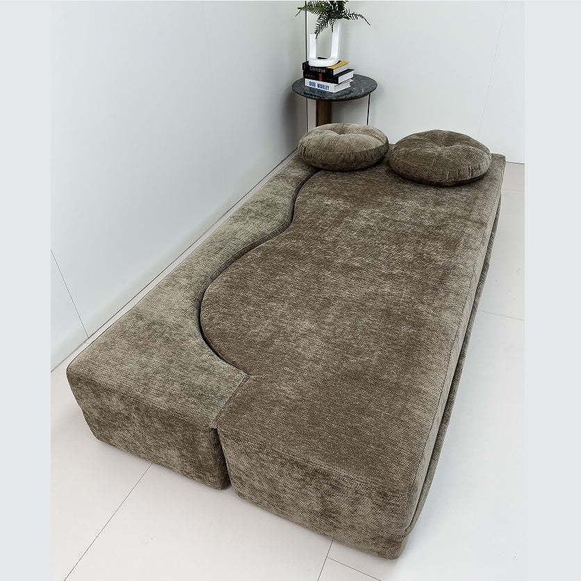 🛋️ Full-Size Modern Compression Sofa Bed with 2 Pillows