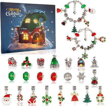 💥78% OFF NOW💥--24 Pcs DIY Christmas Advent Calendar Bracelets Set🎁