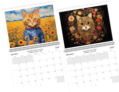 🐱Iconic Cat Art 2025 Calendar - Masterpieces Reimagined
