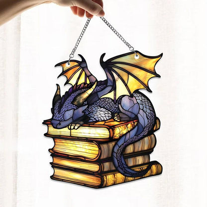🐲Book Dragon Window Hanging Ornament