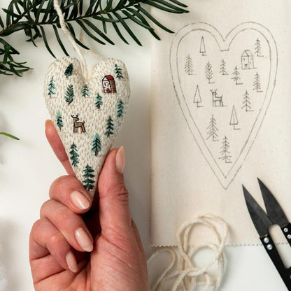 ❤️DIYHeart Shaped Christmas Ornament Embroidery Kit🎅
