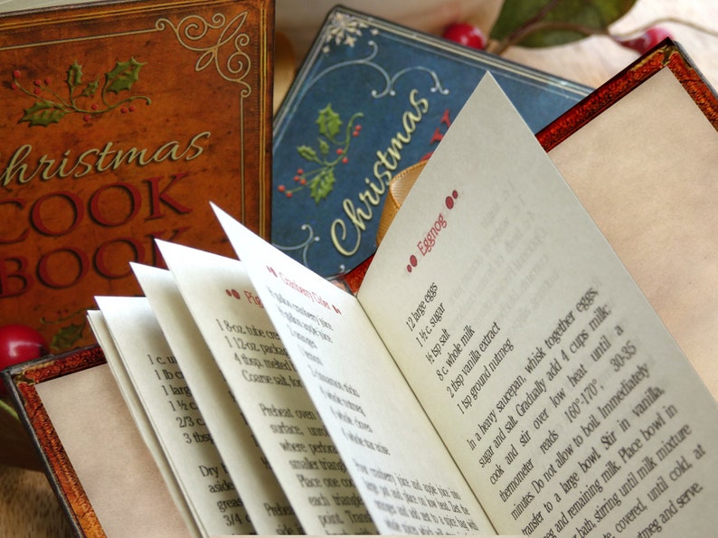 💥CHRISTMAS SALE💥Miniature Cook Book Christmas Ornament📚