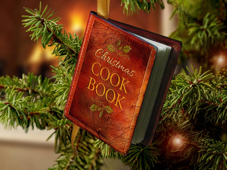 💥CHRISTMAS SALE💥Miniature Cook Book Christmas Ornament📚