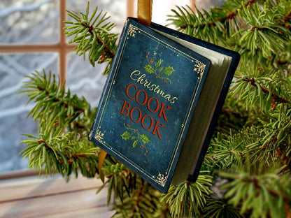 💥CHRISTMAS SALE💥Miniature Cook Book Christmas Ornament📚
