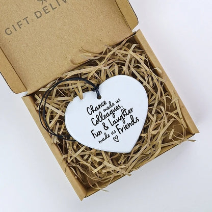 Friendship Heart Hanging Christmas Ornament