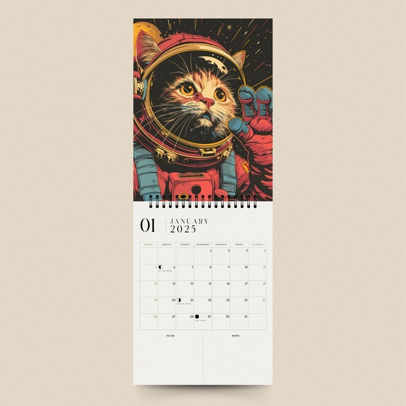 Space Cats 2025 Calendar