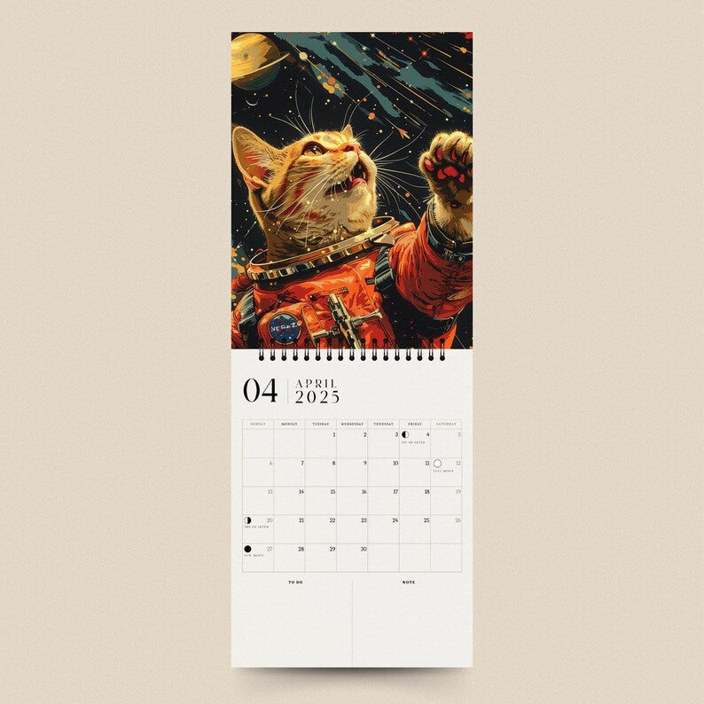 Space Cats 2025 Calendar