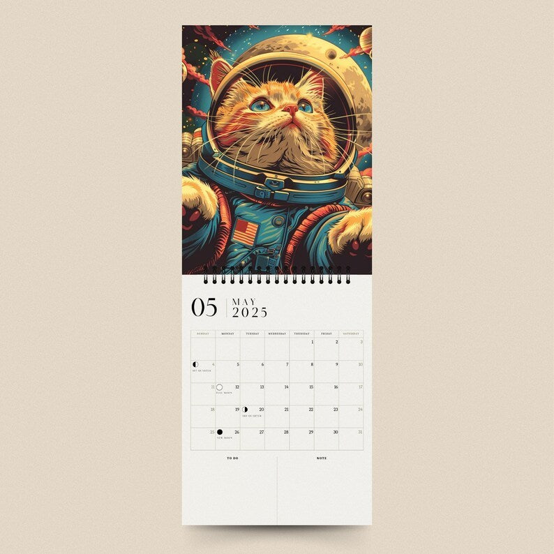 Space Cats 2025 Calendar