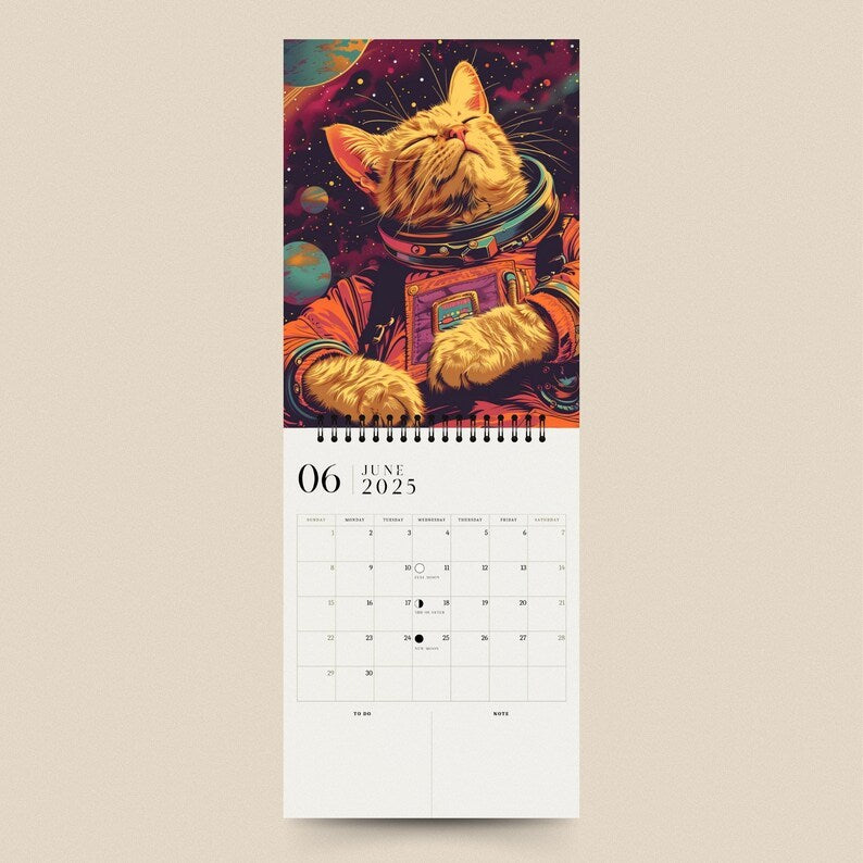 Space Cats 2025 Calendar