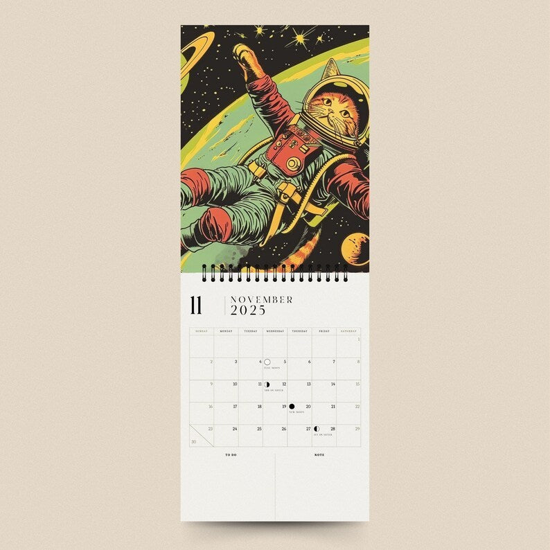 Space Cats 2025 Calendar