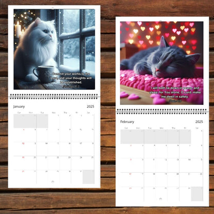 Cute Cats & Bible Verses 2025 Calendar 📖🐱