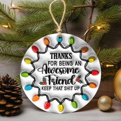 🔥CHRISTMAS PRE-SALE 50% OFF🎁BESTIES CHRISTMAS ROUND ORNAMENT